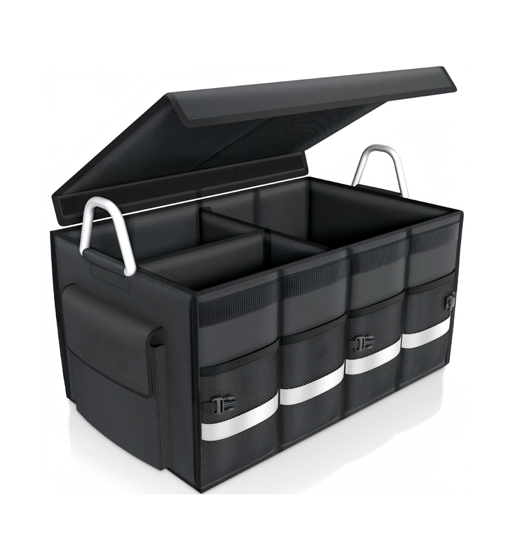 حقيبة تخزين صندوق السيارة متينة وقابلة للطي ومتعددة الأقسام H-05