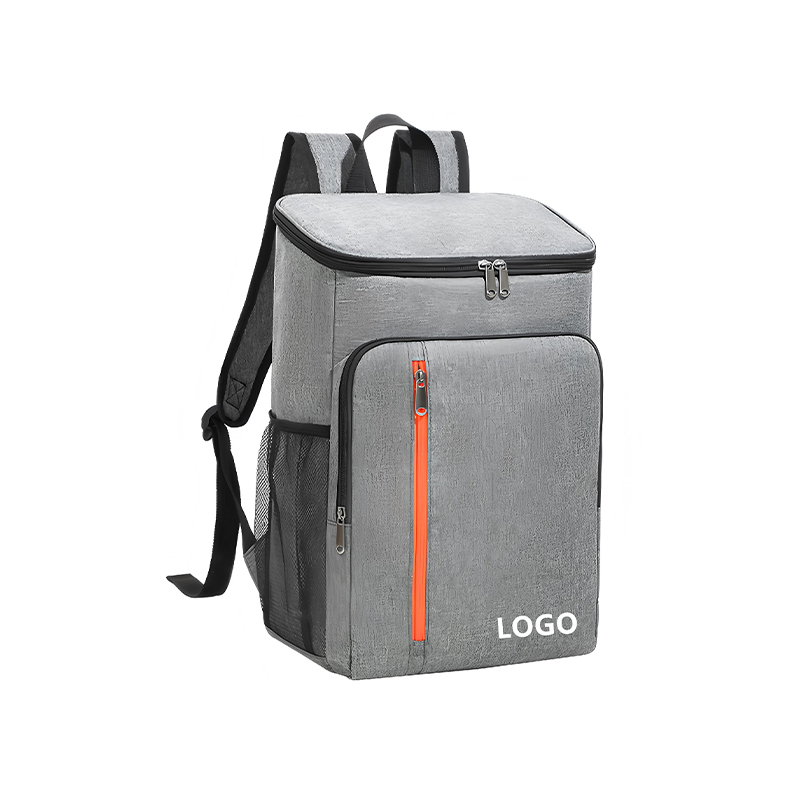 B-16 حقيبة ظهر مقاومة للماء باللون الرمادي، حقيبة ناعمة محمولة مناسبة للمشي في الهواء الطلق